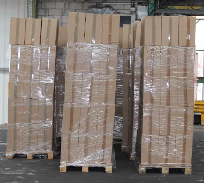 Pallets of illegal cigarettes smuggled into the UK by Sokorai