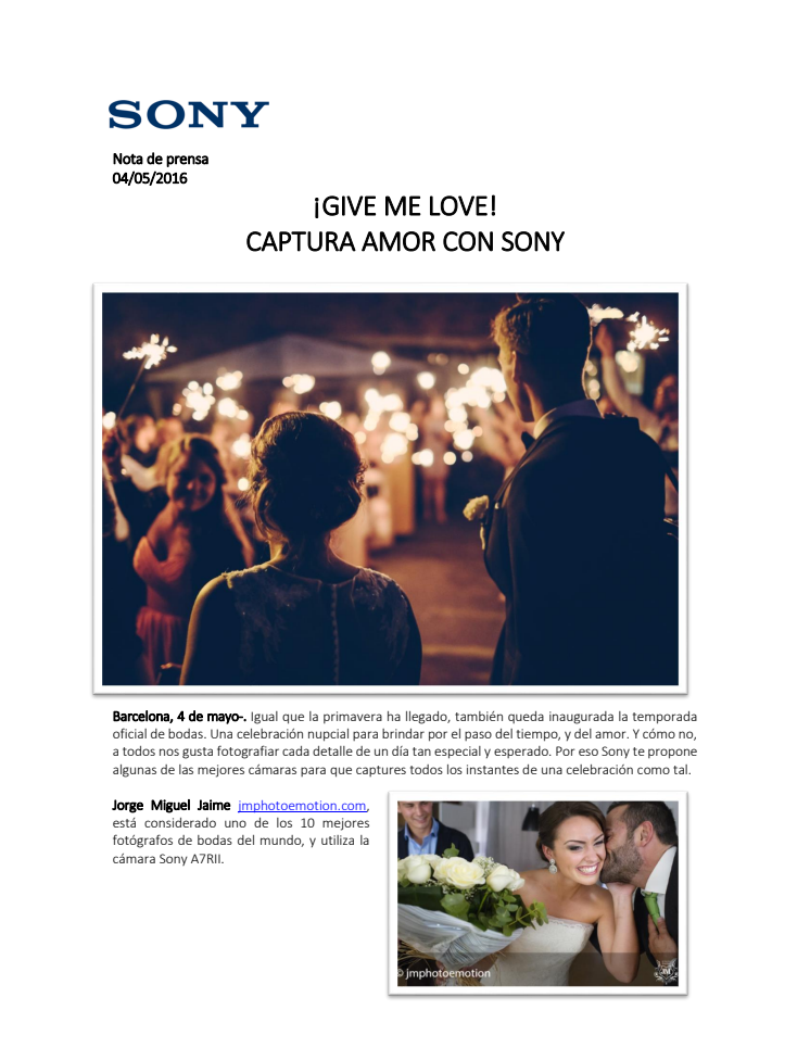 ¡GIVE ME LOVE! CAPTURA AMOR CON SONY