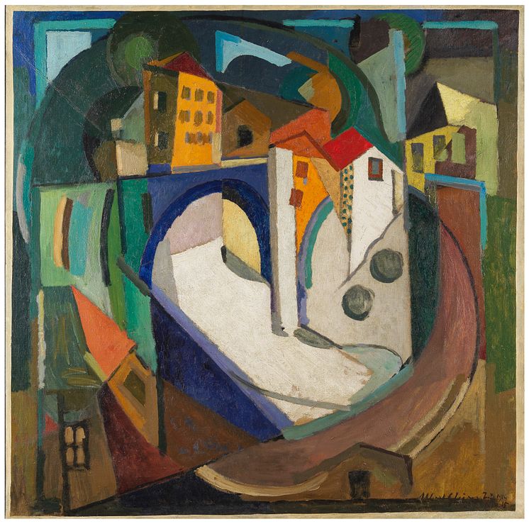 Albert Gleizes (1881-1953) Paysage, 1914-1915 Huile sur toile Signé et daté 1914-1915 en bas à droite 102 x 102 cm