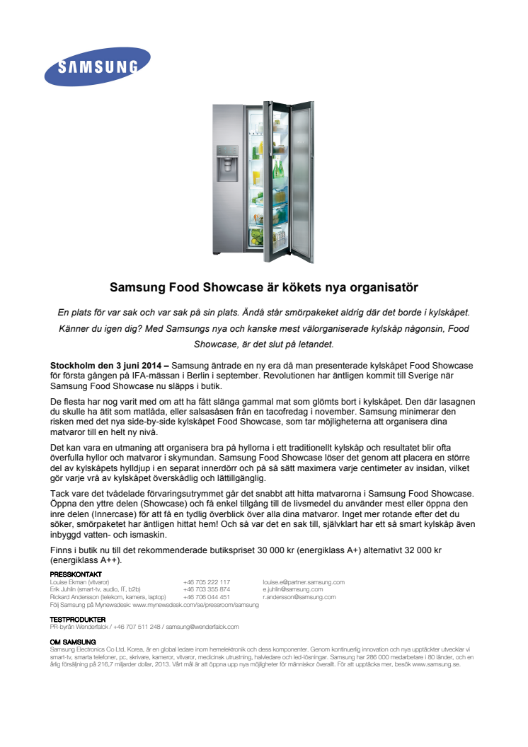 Samsung Food Showcase är kökets nya organisatör