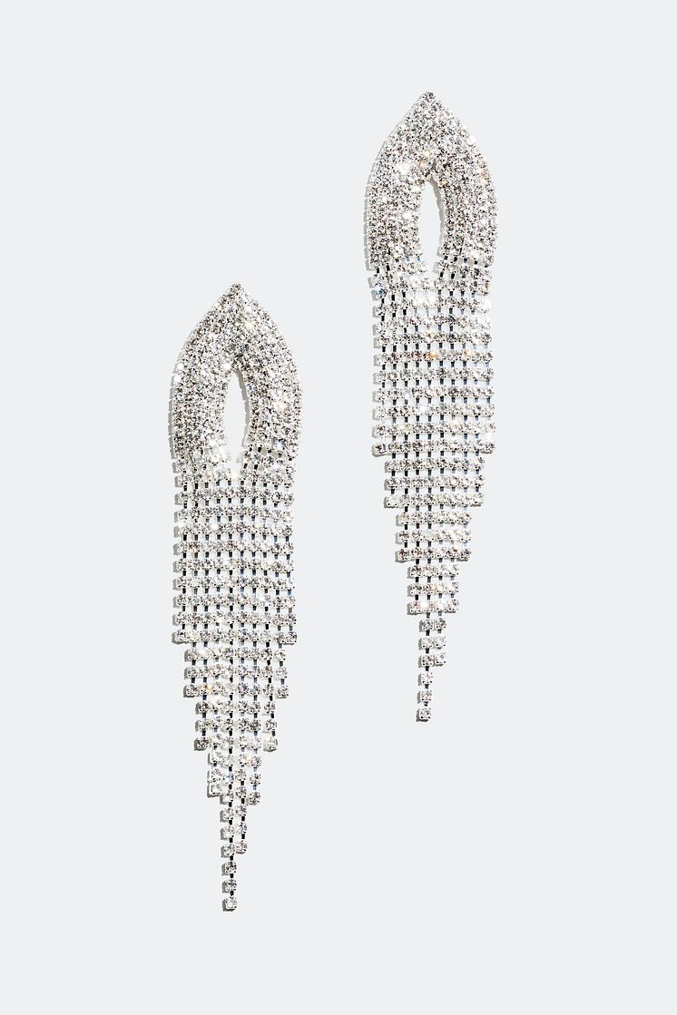 Earrings with rhinestones