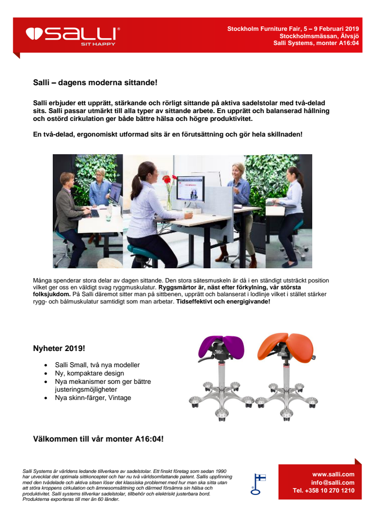 Salli in Stockholm Furniture Fair SE