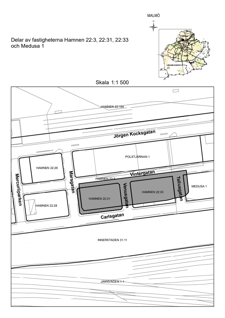 Karta fastigheten Hamnen 22:31 m fl