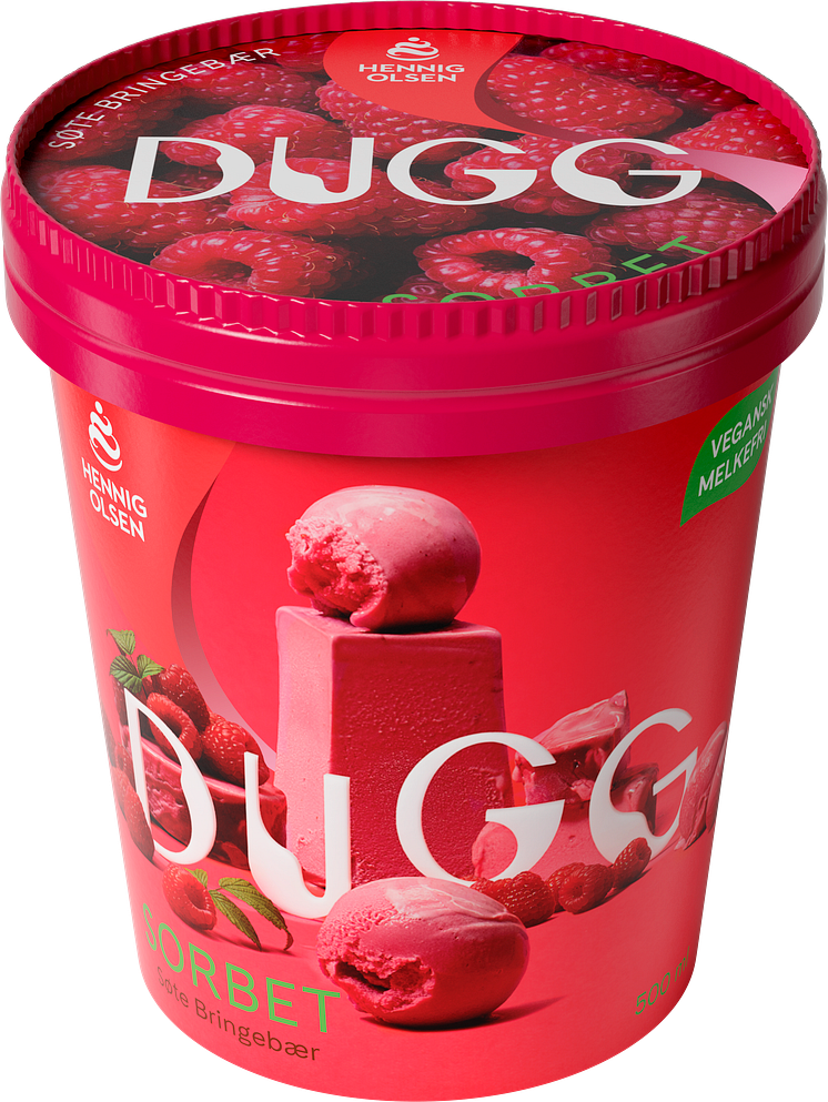 DUGG Sorbet Bringebær 