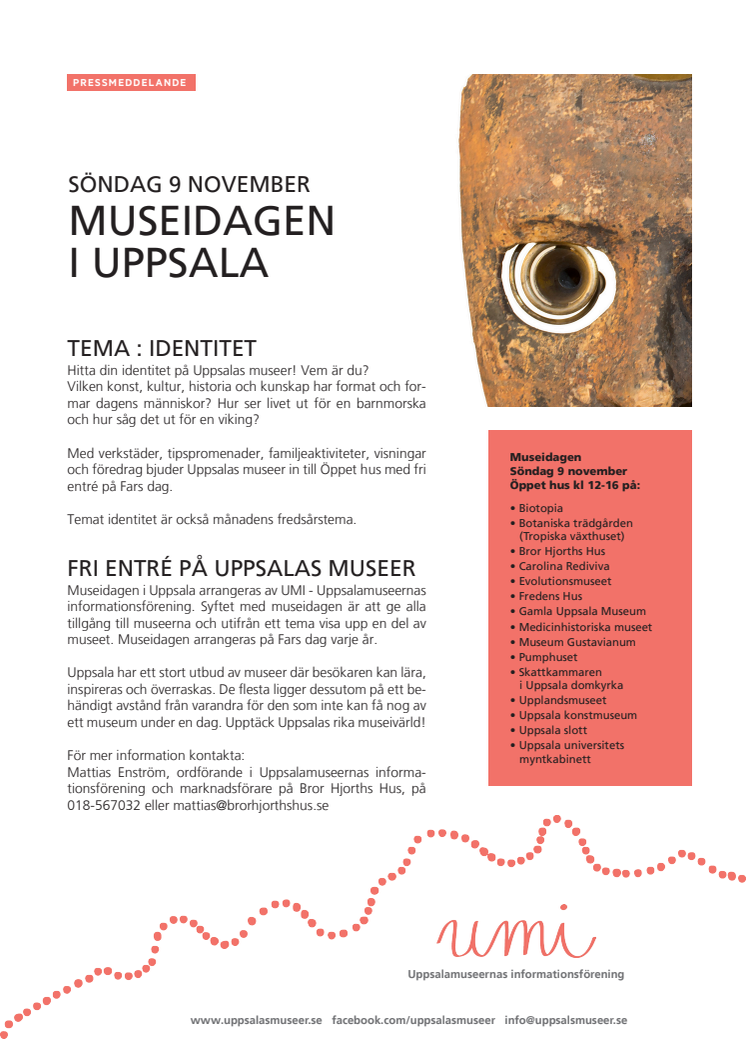 Museidagen i Uppsala - Söndag 9 november