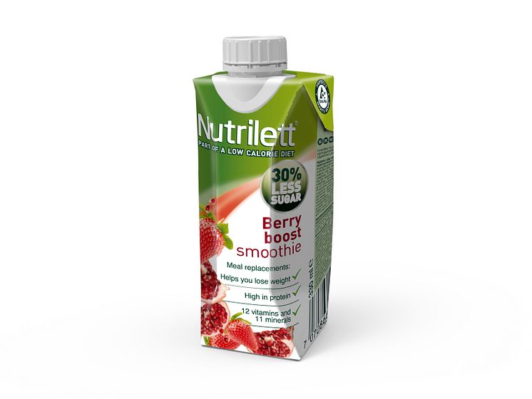 Nutrilett Berry boost Less sugar smoothie