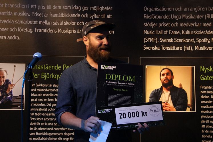 Jon Skoog mottar framtidens musikpris 