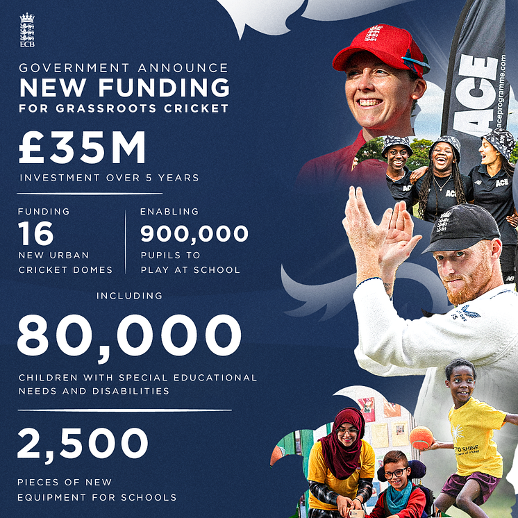 Government announce new funding for grassroots cricket