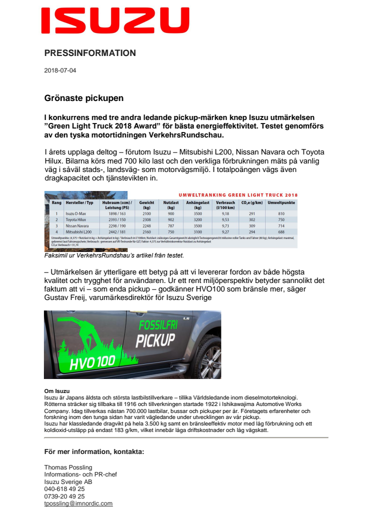 Grönaste pickupen 