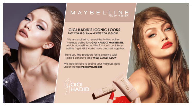 Gigi Hadid X Maybelline West Coast -kokoelma
