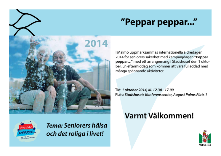 Peppar peppar - en dag för att synliggöra vardagsrisker för seniorer