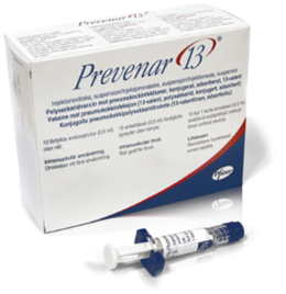 Pneumokockvaccin Prevenar 13 förpackning