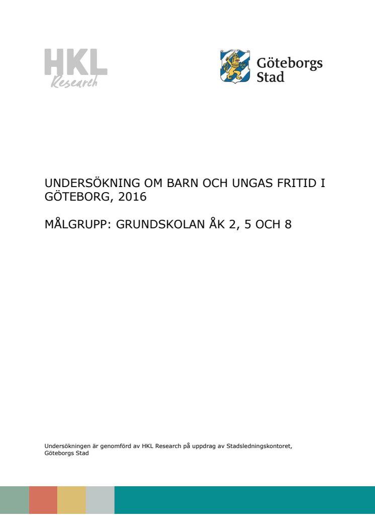 Barn och ungas fritid - grundskola - 2016