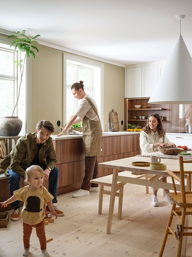 Vedum Kök - Molly valnöt och Edit naturvit