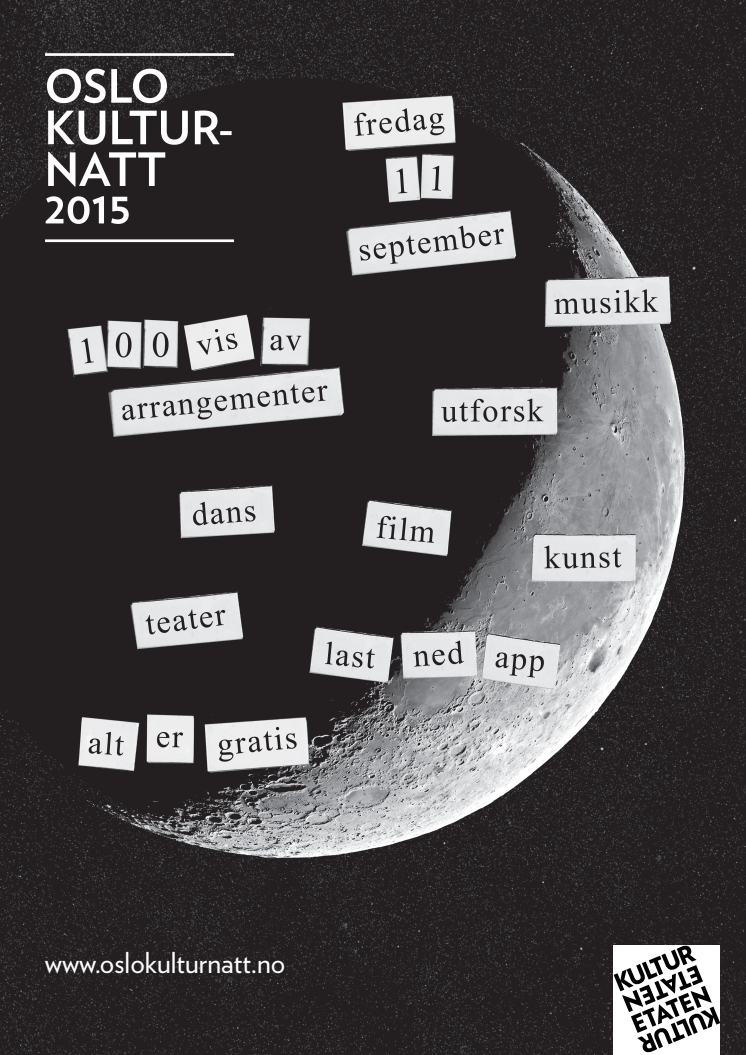 Oslo kulturnatt 2015 - plakat