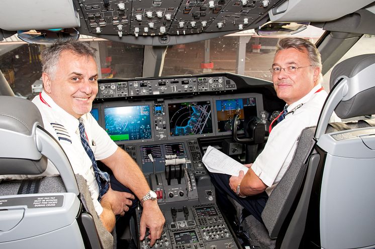 Long Haul pilots in Flight Deck