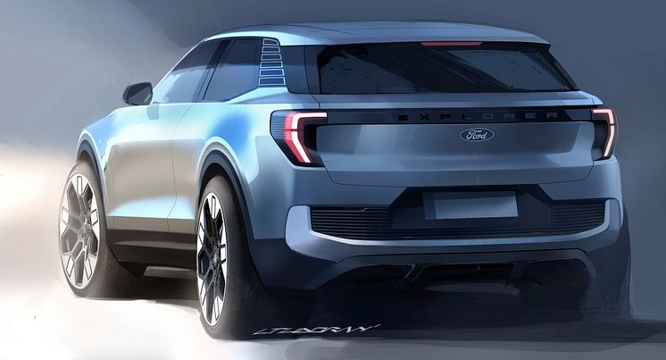 2023 FORD ny elektrisk Explorer skisser  (5)