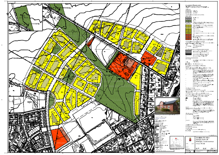 plankarta med planbestämmelser, Stångby väster II