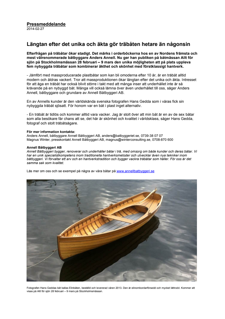 Längtan efter det unika och äkta gör träbåten hetare än någonsin