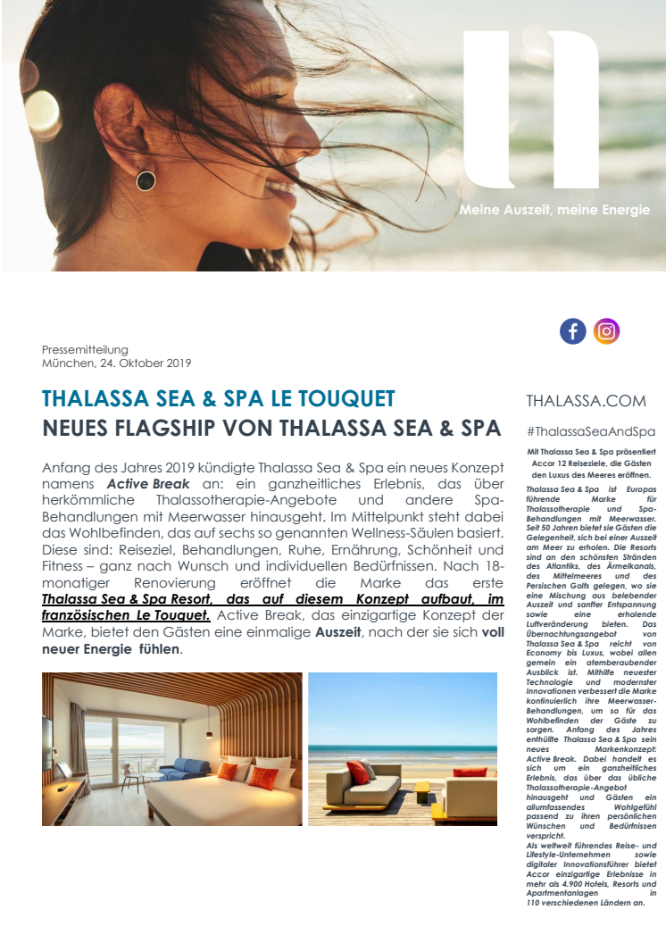 Thalassa Sea & Spa Le Touquet: Neues Flagship von Thalassa Sea & Spa