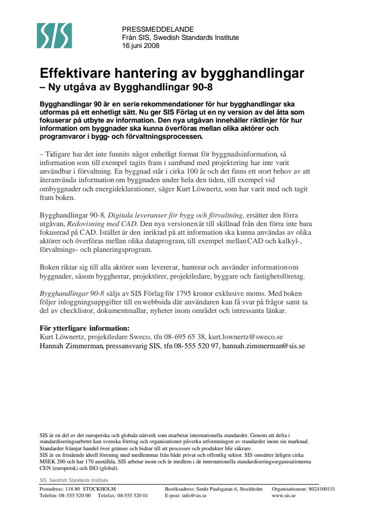 Effektivare hantering av bygghandlingar – Ny utgåva av Bygghandlingar 90-8