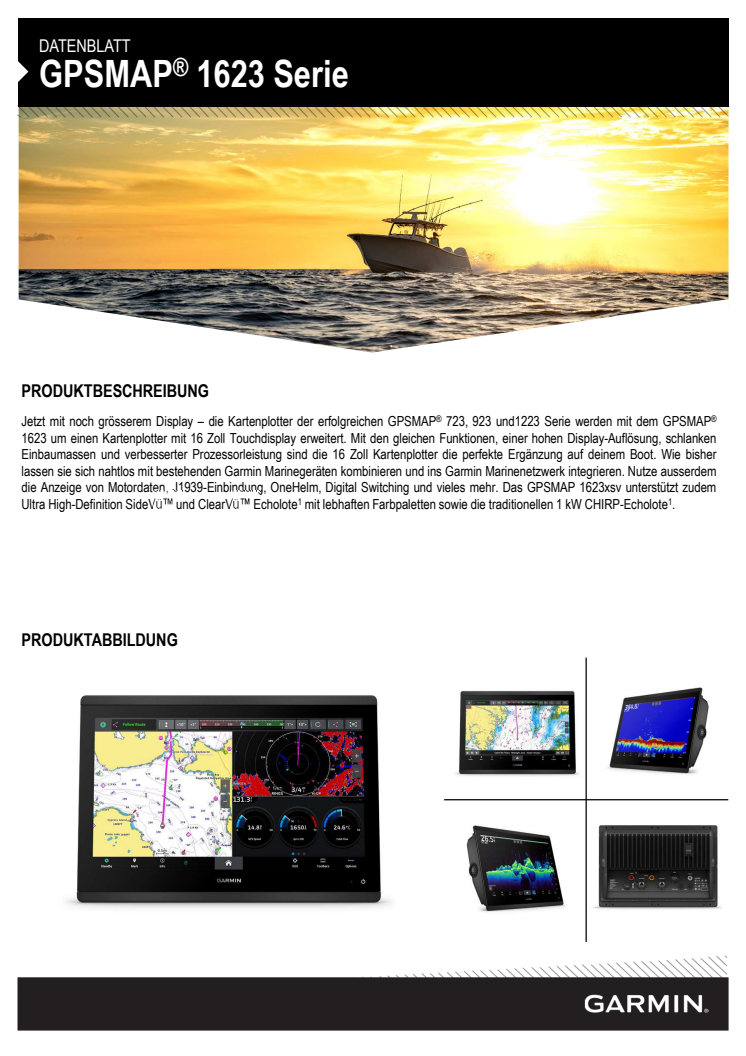 Datenblatt CH Garmin GPSMAP 1623