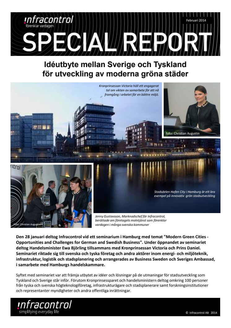 Idéutbyte mellan Sverige och Tyskland för utveckling av moderna gröna städer 