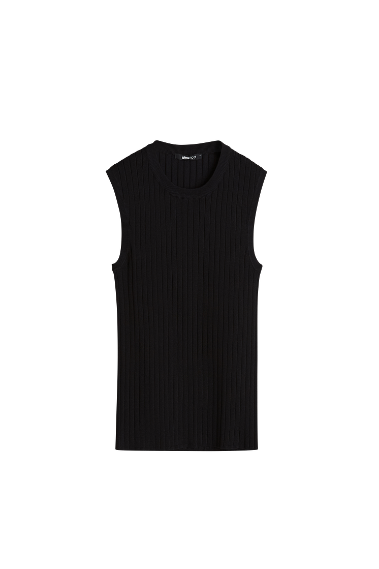 Amelia knitted tank, Black