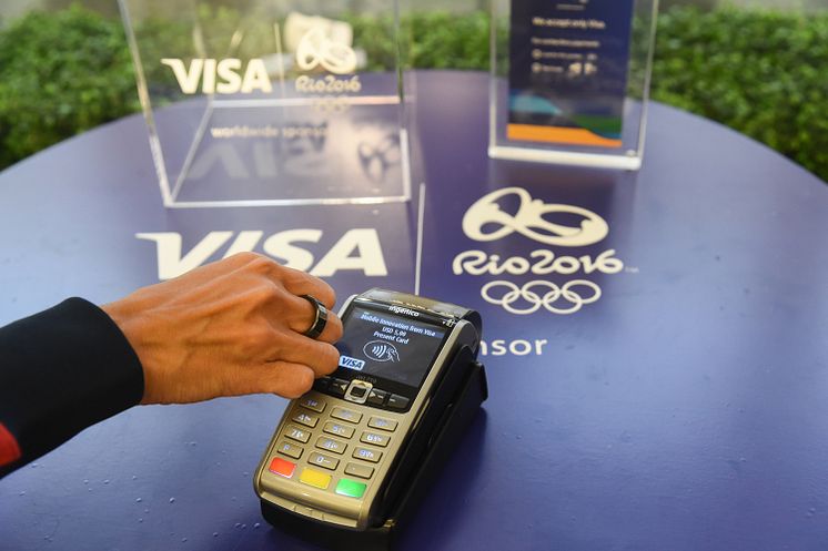 Plata contactless cu inelul Visa