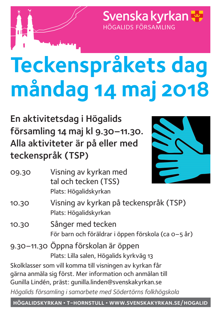 Teckenspråkets dag 14 maj 2018