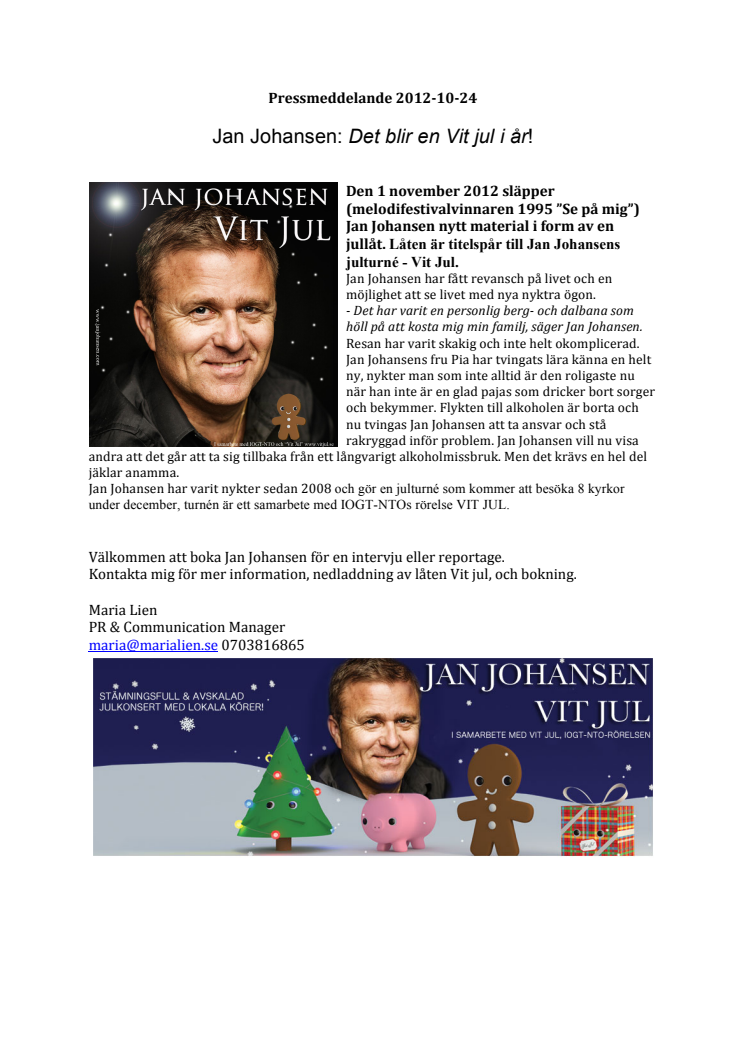 Jan Johansen: Det blir en Vit jul i år!