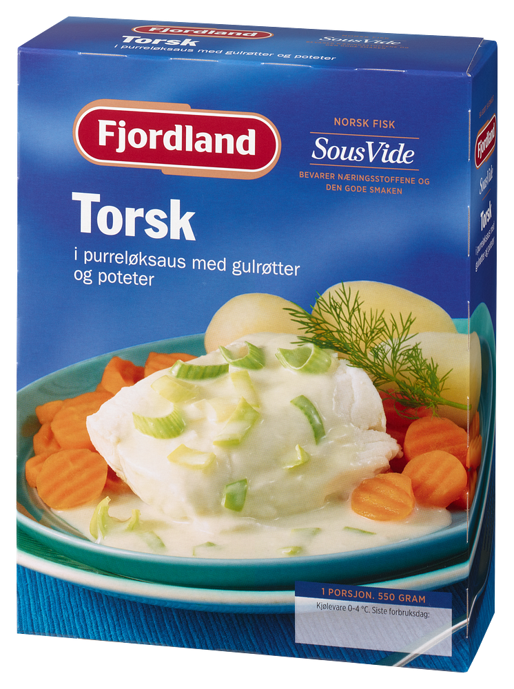 Fjordland Sous Vide torsk i purreløksaus