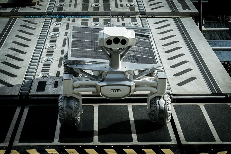 In its film debut, the Audi lunar quattro is an integral part of the Covenant mission and is deployed to help navigate and assess the challenging, unknown terrain of a remote planet