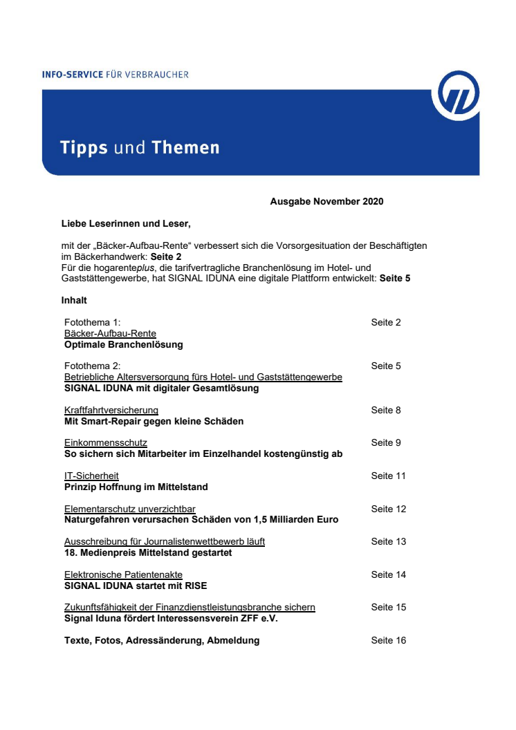 Tipps und Themen 11-2020