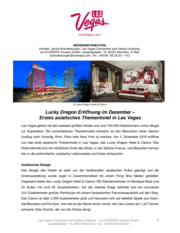 Lucky Dragon Eröffnung im Dezember
