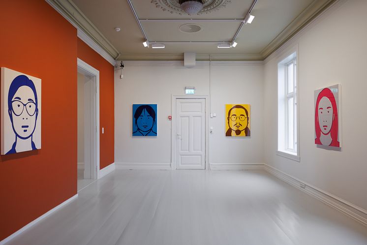 Julian Opie. Installation view JO.VRGF15@Moss. 2023. Foto_Eivind Lauritzen