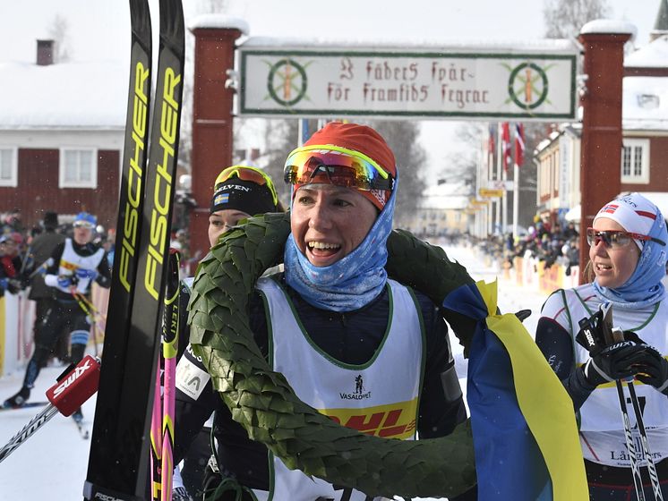 Katerina Smutná från Tjeckien vann 30-årsjubilerande Tjejvasan 2018