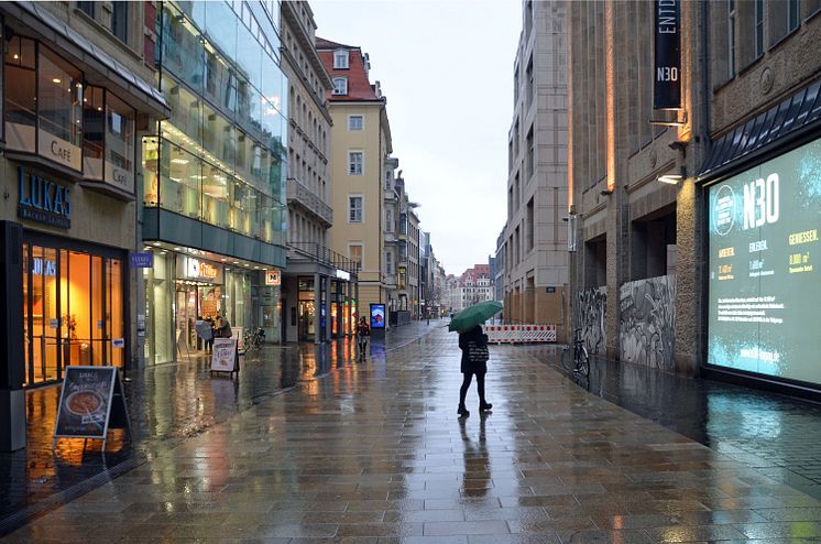 Petersstraße zur Lockdown-Zeit