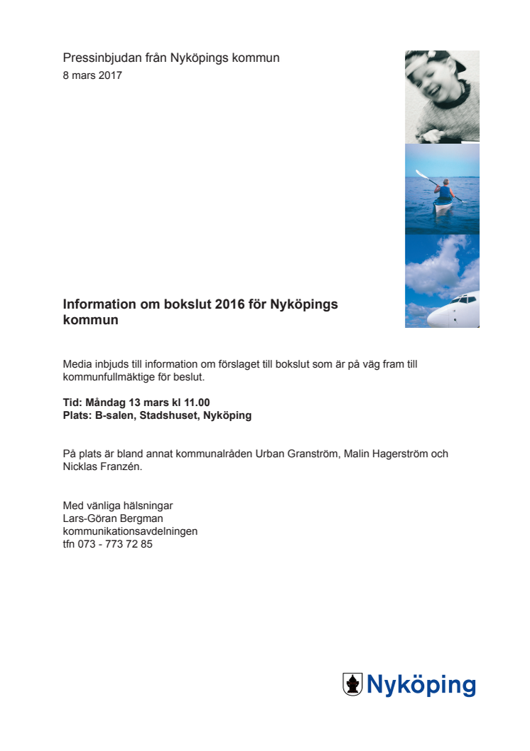 Information om bokslut 2016 för Nyköpings kommun