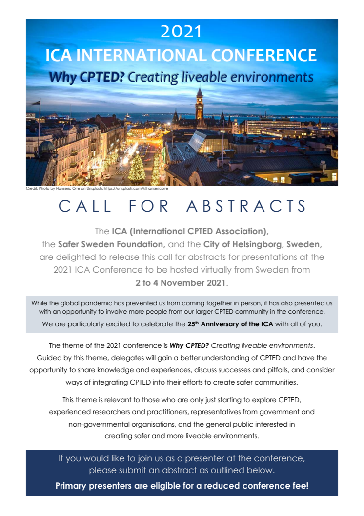 Call for abstract - information
