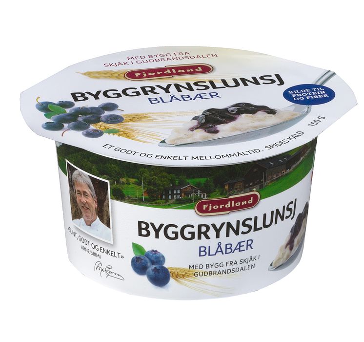 Byggrynslunsj med blåbær