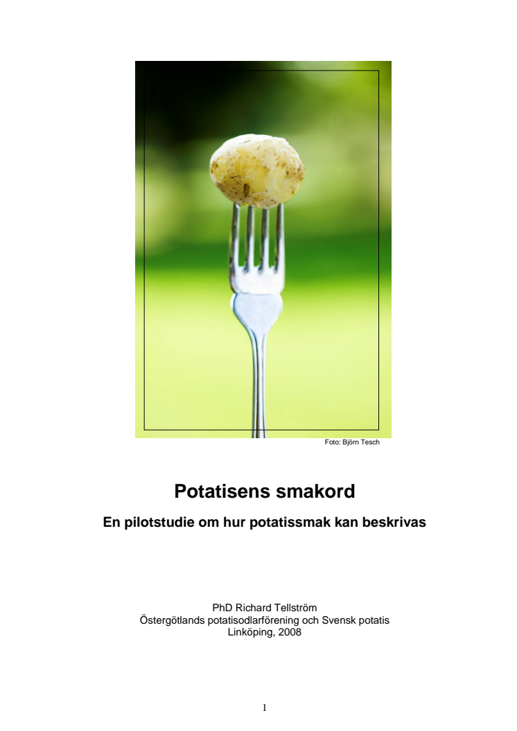 Potatisens smakord