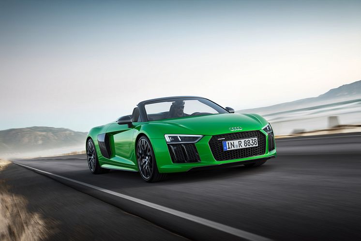 Audi R8 Spyder V10 plus (Micrommatagrøn)