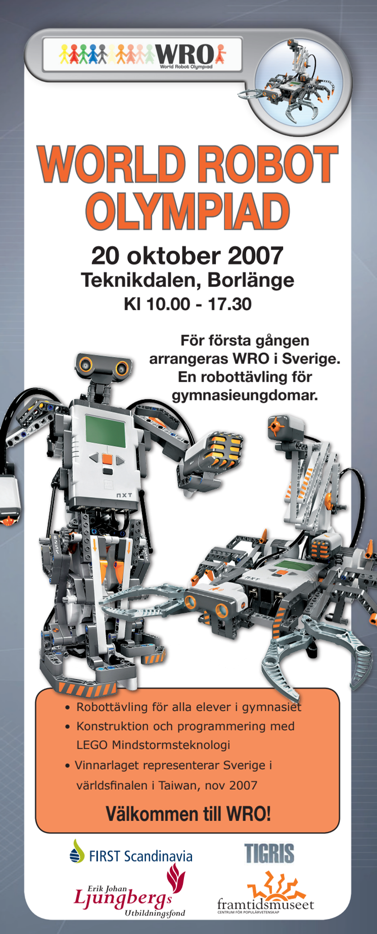 WRO - World Robot Olympiad i Teknikdalen 