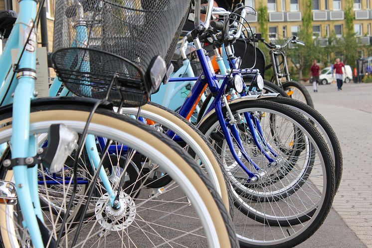 Tjänstecyklar och e-cyklar vid Malmö stads fordonsmässa 2012