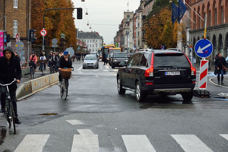 Under vejarbejdet har Københavns kommunes planlæggere valgt at gøre Gothersgade langt smallere end nødvendigt.