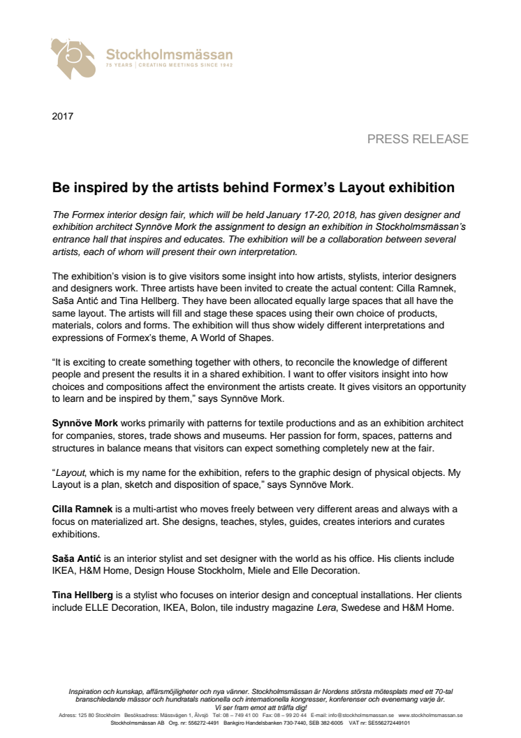 Be inspired by the artists behind Formex’s Layout exhibition