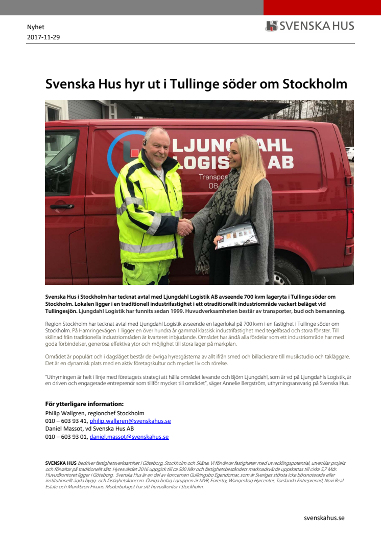 Svenska Hus hyr ut i Tullinge söder om Stockholm
