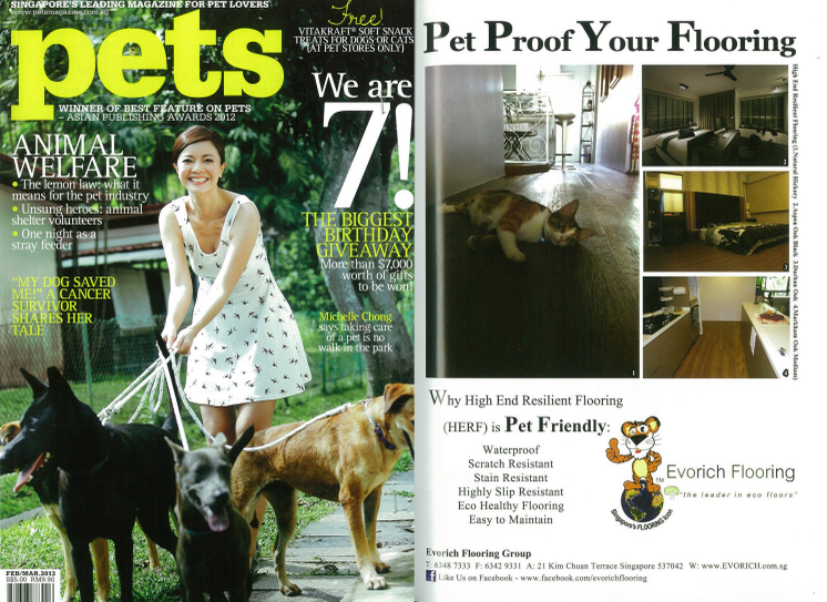 Evorich Flooring Featured in PETS Magazine 2013