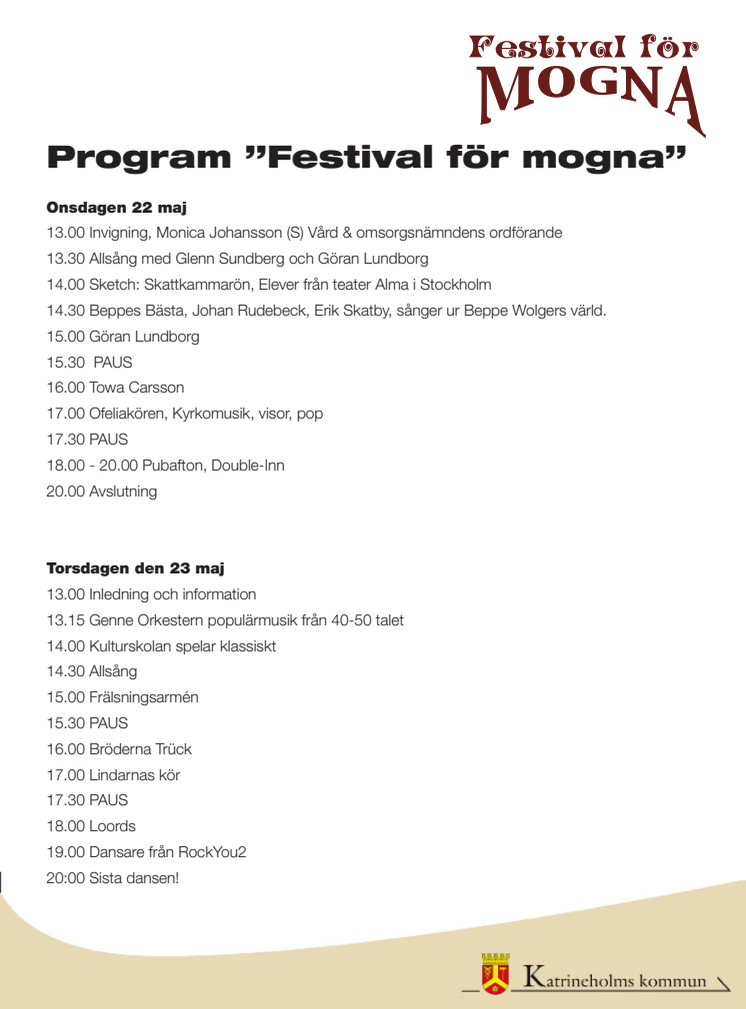 Festivalprogram